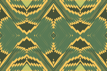 Tribal Native Motif Boho Ornament African American Indian Folk Traditional Embroidery Vector Background. Download the Ikat Ethnic Seamless Pattern Design.