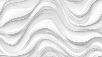 Obraz premium A close-up shot of a smooth, white fabric with flowing, wave-like folds. The soft, light texture creates a calming and elegant feel SEAMLESS PATTERN