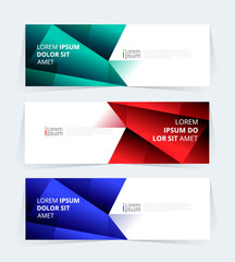 Geometric banner design with Vector presentation template.
