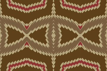 Tribal Native Motif Boho Ornament African American Indian Folk Traditional Embroidery Vector Background. Download the Ikat Ethnic Seamless Pattern Design.