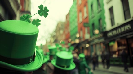 Fototapeta premium St. Patrick's Day Celebration in Dublin