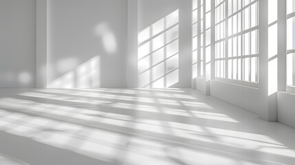 Sunlit Minimalist Interior with Large Windows