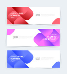 Geometric banner design with Vector presentation template.
