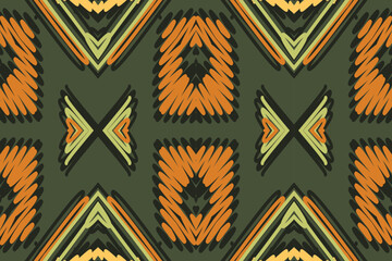 Tribal Native Motif Boho Ornament African American Indian Folk Traditional Embroidery Vector Background. Download the Ikat Ethnic Seamless Pattern Design.