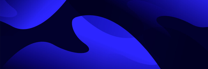 Abstract Blue fluid gradient Geometric banner design background.