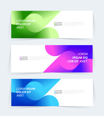 Fototapeta premium Geometric banner design with Vector presentation template. 