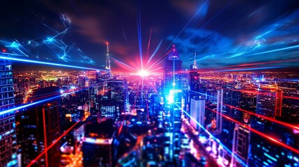 Fototapeta premium symbolizing digital connectivity and innovation.