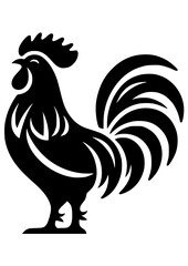 Rooster SVG, Cock SVG, Chicken SVG, Chick SVG, Farm Animals SVG, Feathers SVG, Village SVG, Bird SVG, Rooster Silhouette, Rooster Vector, Clipart, Cut file for Cricut SVG, JPG, PNG
