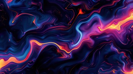 Obraz premium Abstract digital art in vibrant colors with fluid, wave-like patterns. Perfect for backgrounds, wallpapers, and modern designs.