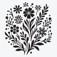 Fototapeta premium Hand Drawn Floral Ornaments and Decoration Elements Collection