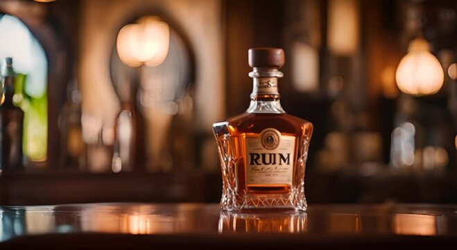 Bottle of rum in the Dominican Republic.