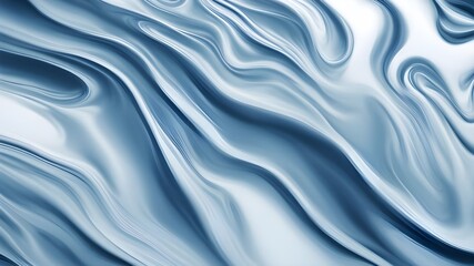 blue silk satin fluid background - 3D Render