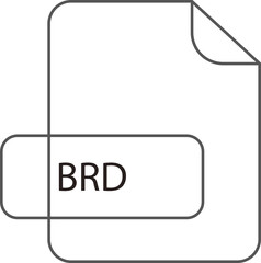 BRD File Extension icon Raw thicker outline