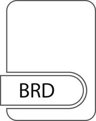BRD File format icon black outline