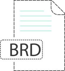 BRD file format icon dashed outline
