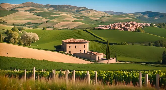 Vineyard in La Rioja, Spain.
