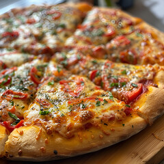 pizza with ham