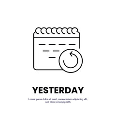 yesterday thin outline icon vector design good for web or mobile app