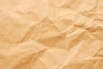 Abstract crumpled and creased recycle brown paper texture background