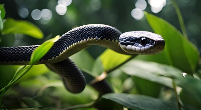 Snake in the jungle.