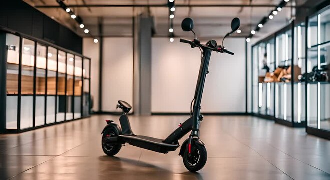 Interior of an electric scooter store.