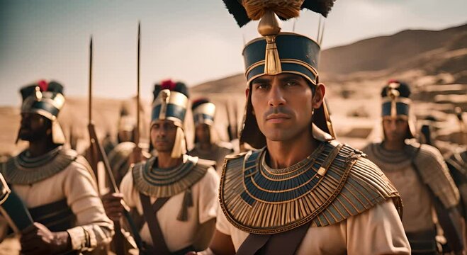 Egyptian soldiers of ancient Egypt.