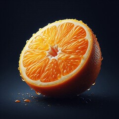orange on black background