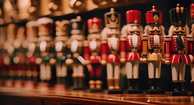 Interior of a nutcracker store.