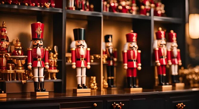 Interior of a nutcracker store.
