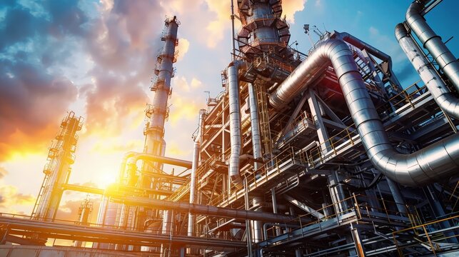 A chemical plant utilizing waste-to-energy technology to convert chemical waste into usable energy.