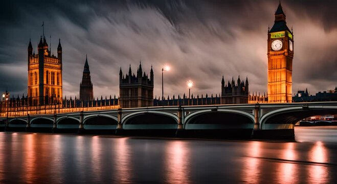 Video of London, the Houses of Parliament, in Westminster.