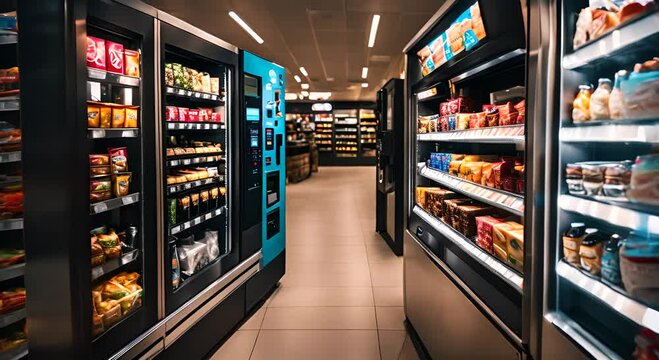 Vending machine in a supermarket.