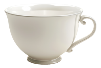 Photo of Bone china teacup isolated on transparent background