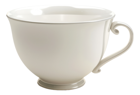 Photo of Bone china teacup isolated on transparent background