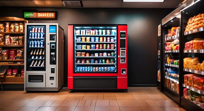 Vending machine in a supermarket.