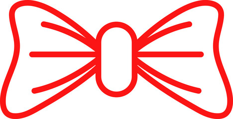 Bow Tie Decoration Line Art