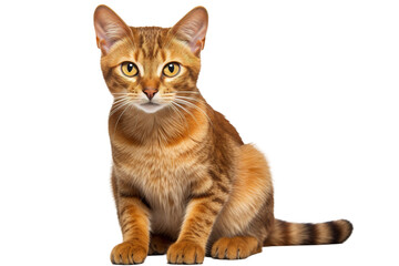 Obraz premium Majestic Feline Gaze on White or PNG Transparent Background.