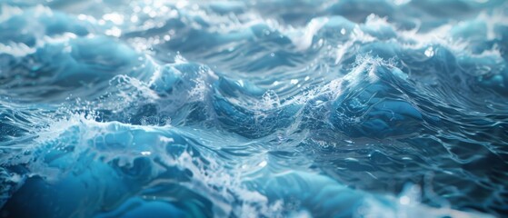 Fototapeta premium Abstract blue water surface texture.