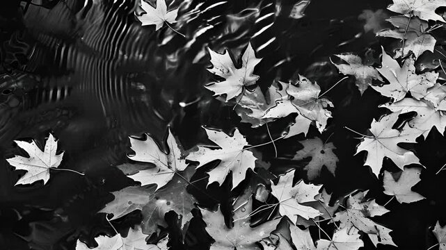 The s on these leaves remind us of our own network of rivers and streams connecting us to the earth. Black and white art