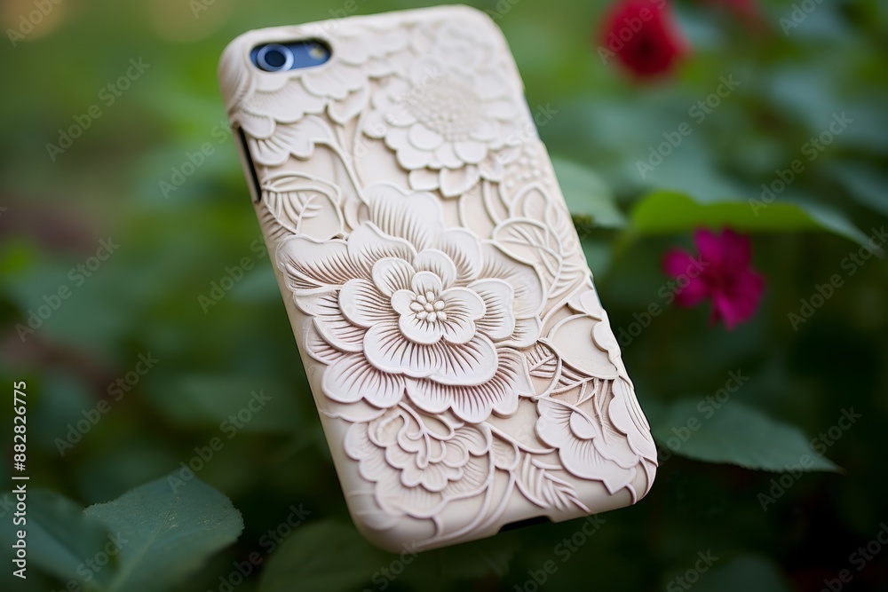 Poster customized phone case crafted by cnc machine demonstrating precision in personalization