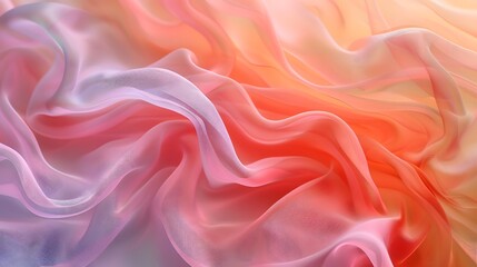 Fototapeta premium Ethereal Waves of Pastel Fabric in Soft Light