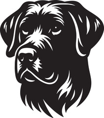Dog head silhouette vector illustration