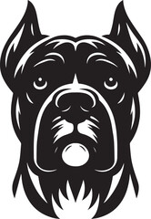 Dog head silhouette vector illustration
