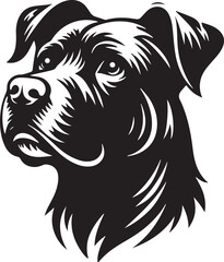 Dog head silhouette vector illustration