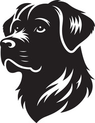 Dog head silhouette vector illustration