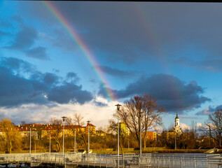Widok na kościol Św. Michala w Ostrowcu Św. Poland Świętokrzyskie. © Leszek