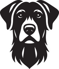 Dog head silhouette vector illustration
