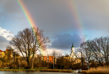 Tęcza po deszczu Ostrowiec Św. Poland Świętokrzyskie. © Leszek