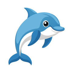 Illustration of Cute Dolphin animal Isolated