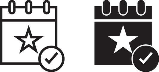 Calendar or Appointment or Event icons vector set